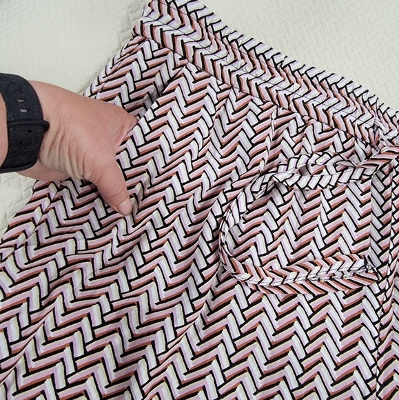 LOFT Shorts Size XL Pink Black Drawstring Casual Summer Vacation - Picture 3 of 12